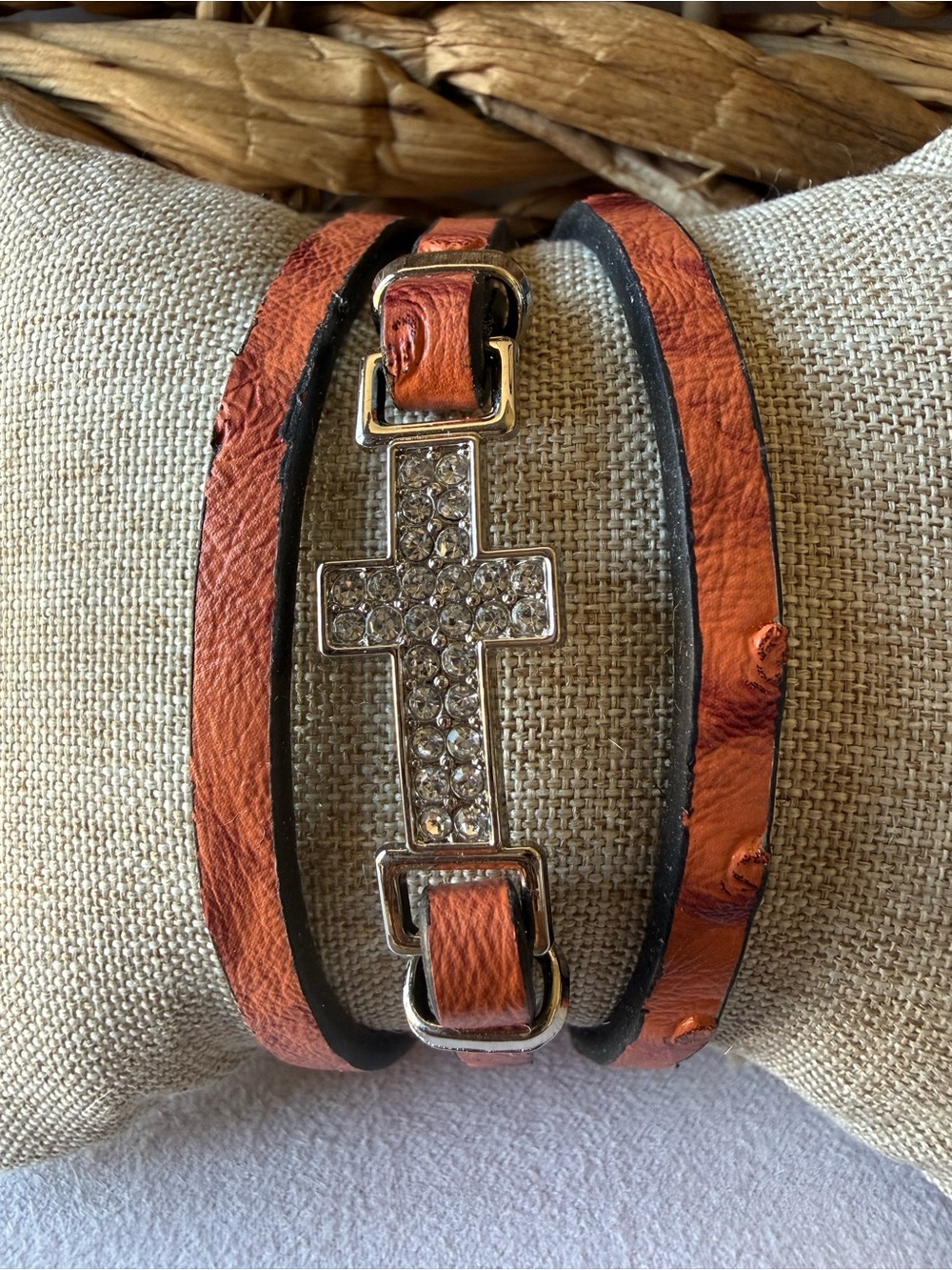 Ryze Party  Vegan Leather Wrap Bracelet 7.5 inch